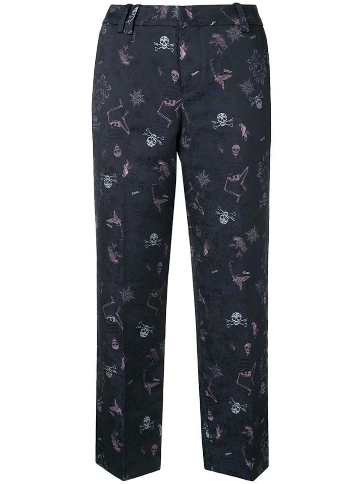 Zadig & Voltaire Posh Jac Tatoo Cropped Trousers - Blue
