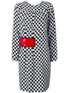 Msgm Polka Dot Print Dress, Women's, Size: 44, Black, Silk/polyester
