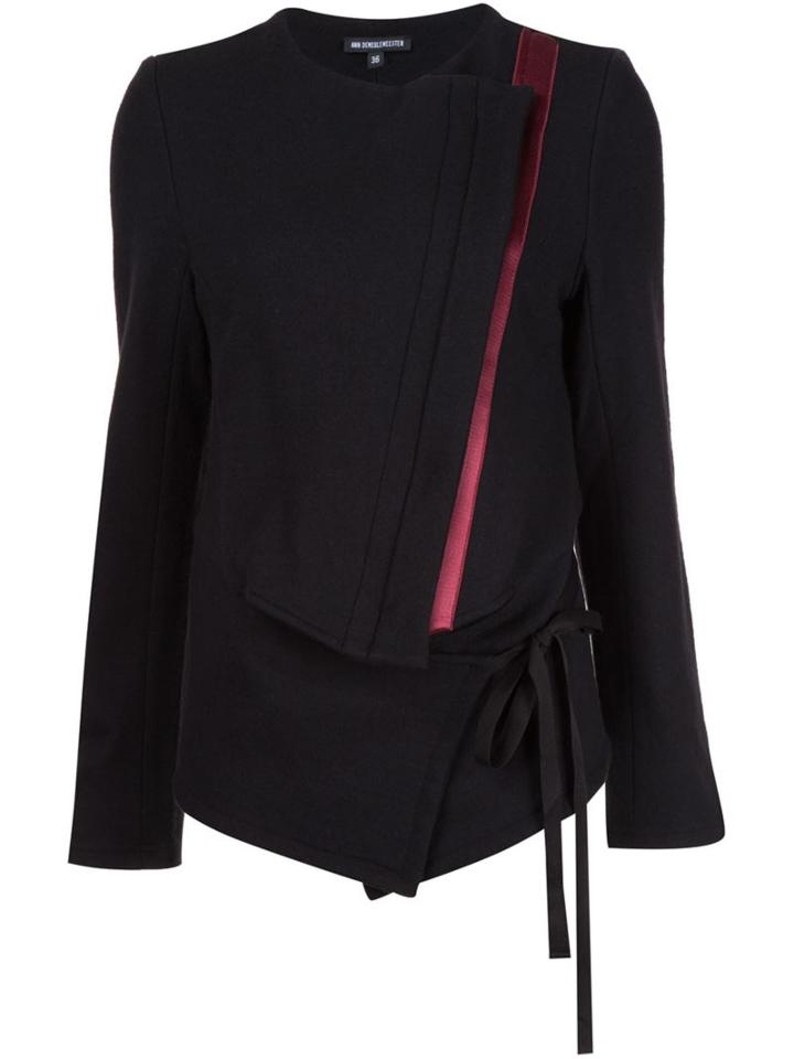 Ann Demeulemeester Fitted Tie Jacket