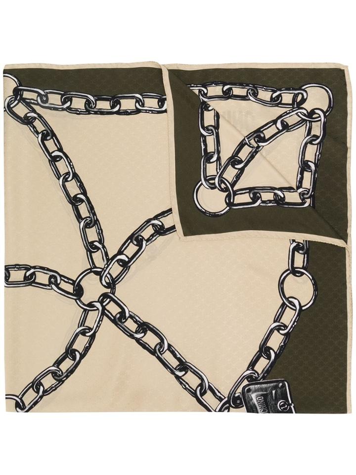 Moschino Chain Square Scarf - Nude & Neutrals