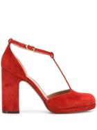 L'autre Chose T-strap Heels - Red