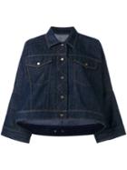 Kenzo - Cape Denim Jacket - Women - Cotton/polyester - 36, Blue, Cotton/polyester