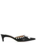 Sergio Rossi Crystal-embellished Mules - Black