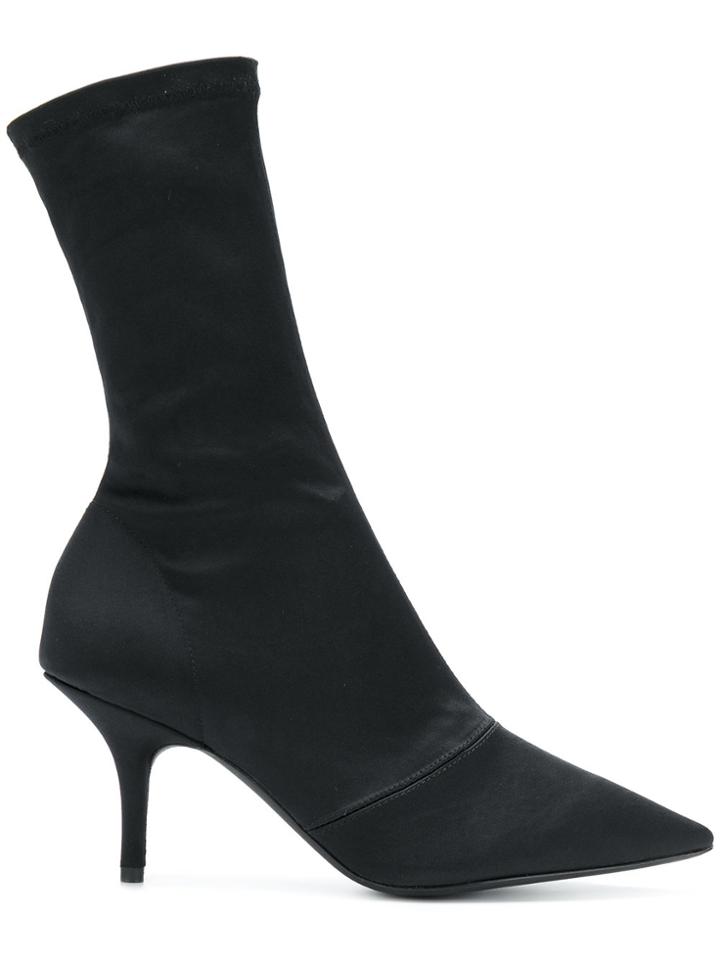 Yeezy Satin Ankle Boots - Black