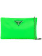 Prada Padded Clutch Bag - Green