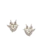 Susan Caplan Vintage '1960s Leaf Clip-on Earrings - Silver