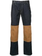 Junya Watanabe Comme Des Garçons Man Stripe Detail Jeans - Blue