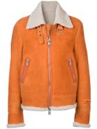 Heron Preston Shearling Collar Jacket - Yellow & Orange