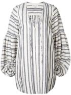 Shona Joy Puff Sleeve Relaxed Shirt Dress - White