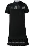 Red Valentino Tulle Panel Dress, Women's, Size: Xs, Black, Polyamide/spandex/elastane/viscose