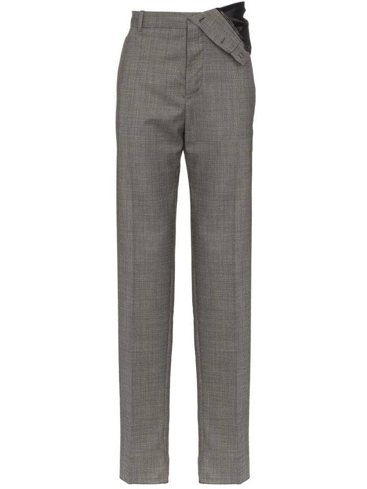 Y/project Asymmetric Wool-blend Trousers - Grey