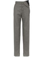 Y/project Asymmetric Wool-blend Trousers - Grey