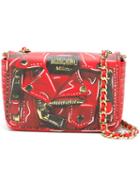 Moschino Trompe L'oeil Biker Crossbody Bag, Women's, Red