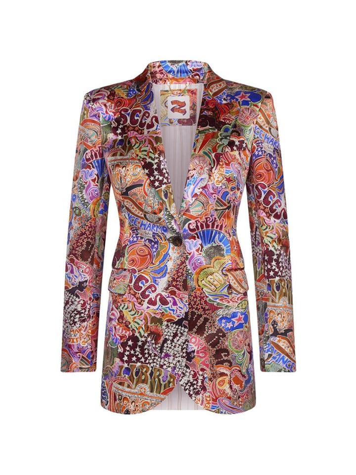Tommy Hilfiger Tommy X Zendaya Zodiac Print Blazer - Brown