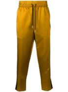 Ami Alexandre Mattiussi Track Pants With Contrasted Side Bands - Gold