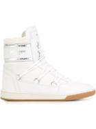 Saint Laurent California Ski Sneakers, Women's, Size: 40, White, Calf Leather/nylon/rubber