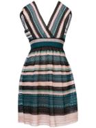M Missoni - Striped Crochet-knit Dress - Women - Polyamide/polyester - 42, Blue, Polyamide/polyester