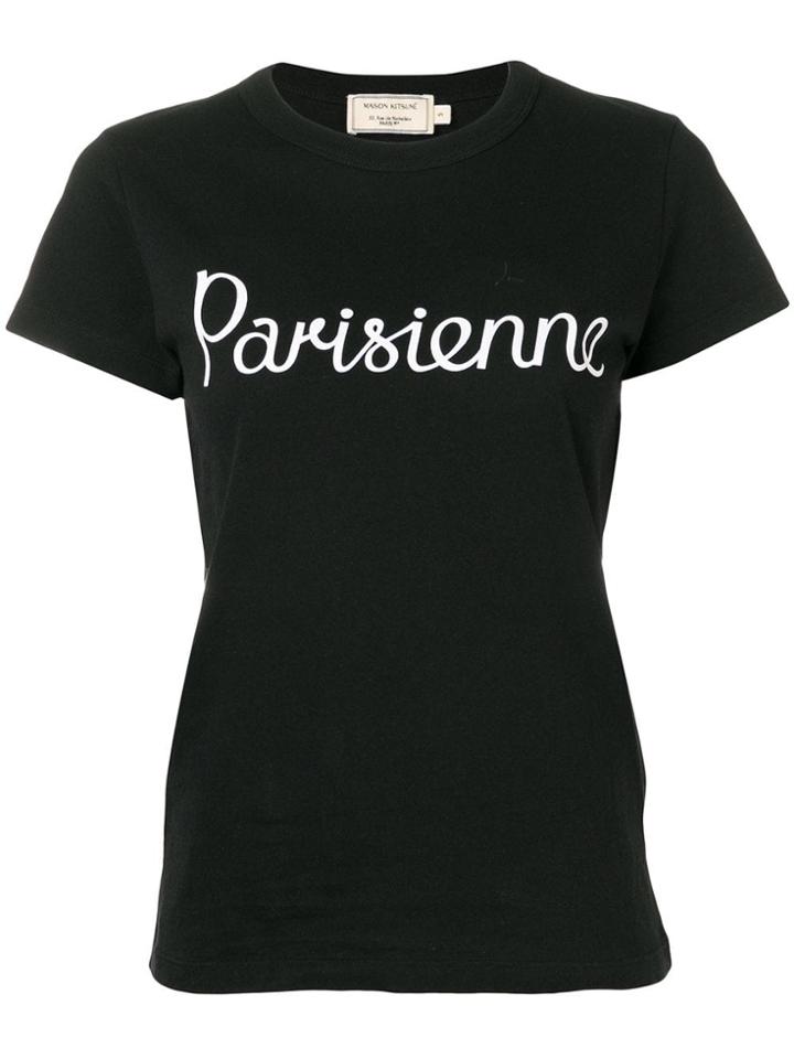 Maison Kitsuné Parisienne Print T-shirt - Black