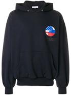 Gosha Rubchinskiy Flag Logo Hoodie - Blue