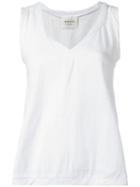 V-neck Top, Women's, White, Cotton, Cecilie Copenhagen
