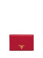 Prada Bi-fold Logo Cardholder - Red