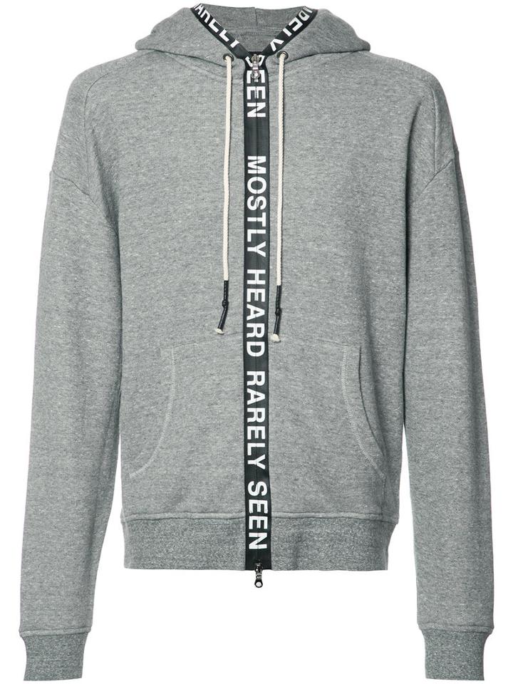 Mostly Heard Rarely Seen Zipped Hoodie, Men's, Size: Xl, Grey, Cotton
