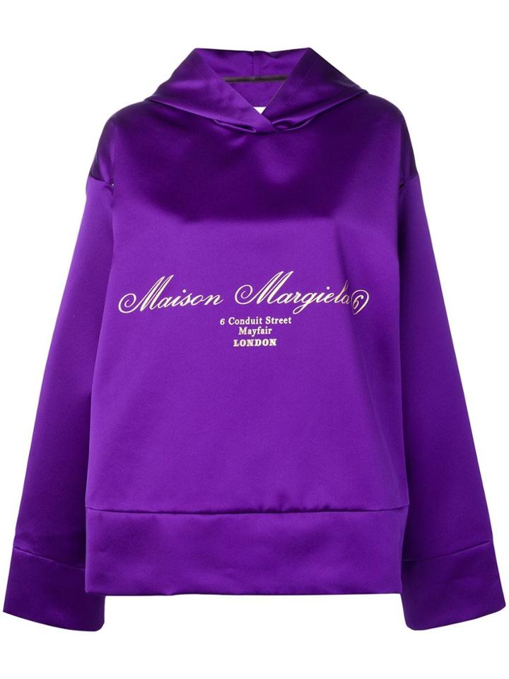 Mm6 Maison Margiela Oversized Draped Sweatshirt - Purple