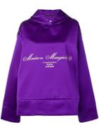 Mm6 Maison Margiela Oversized Draped Sweatshirt - Purple