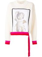 Golden Goose Deluxe Brand Angel Print Distressed Sweater - Nude &