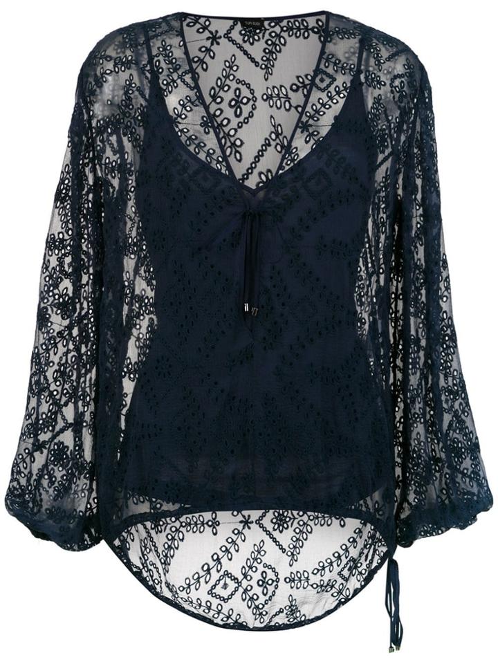 Tufi Duek Blusa Laise Seda - Blue