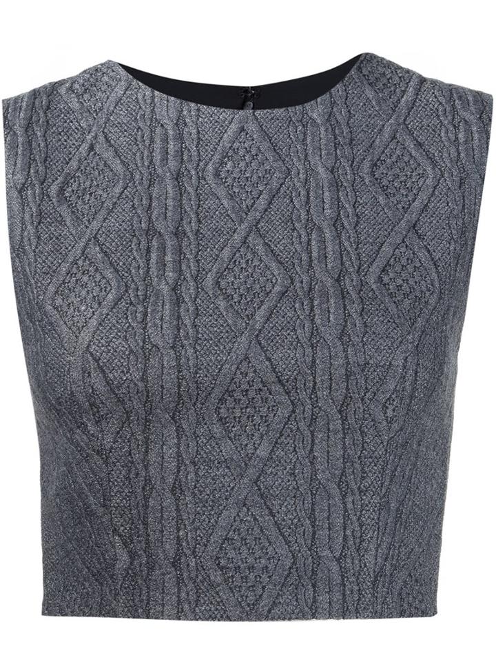 Alice+olivia Kylnn Crew Fitted Dart Top