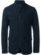 Emporio Armani Pocketed Military Jacket, Men's, Size: Xl, Blue, Polyester/spandex/elastane/viscose/spandex/elastane