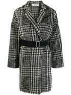 Philosophy Di Lorenzo Serafini Houndstooth Pattern Coat - Black