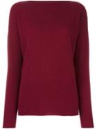 Incentive! Cashmere Boat Neck Jumper, Women's, Size: Large, Red, Cashmere