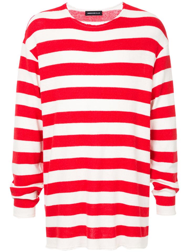 Undercover Long Striped Jumper - Red
