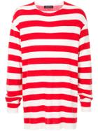 Undercover Long Striped Jumper - Red