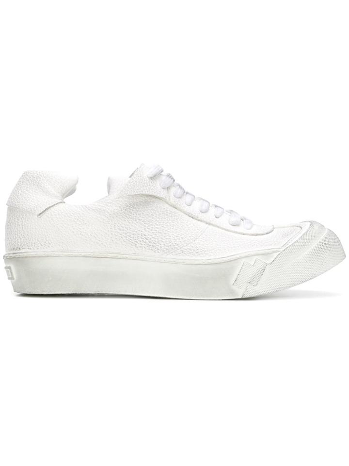 Cinzia Araia Distressed Lace-up Sneakers - White