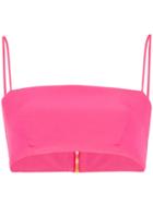 Versace Sleeveless Satin Bra Top - Pink