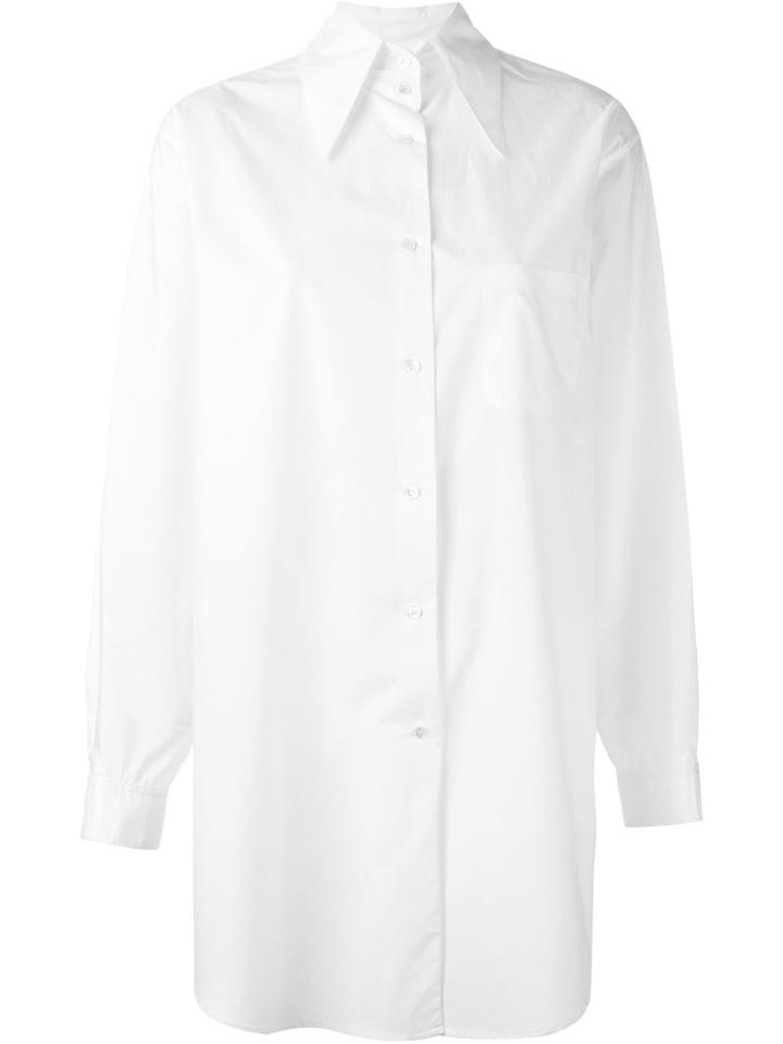 Wunderkind Pointed Collar Long Shirt, Women's, Size: 38, White, Cotton