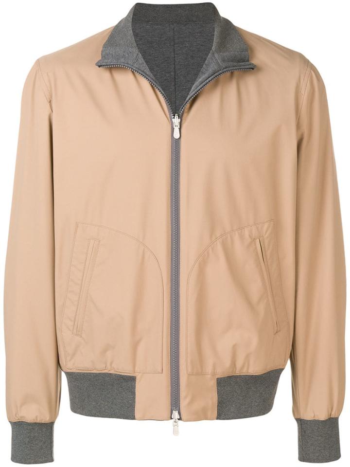 Brunello Cucinelli Zip Front Jacket - Neutrals