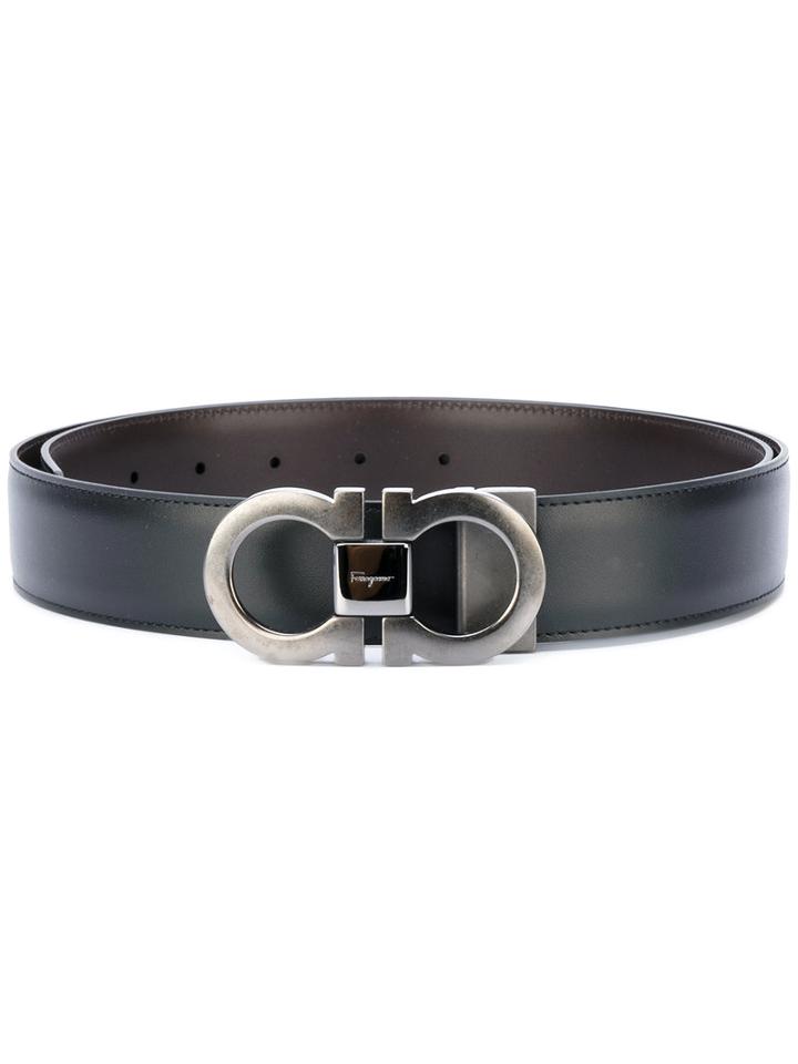 Salvatore Ferragamo - Double Gancio Belt - Men - Calf Leather - 105, Black, Calf Leather