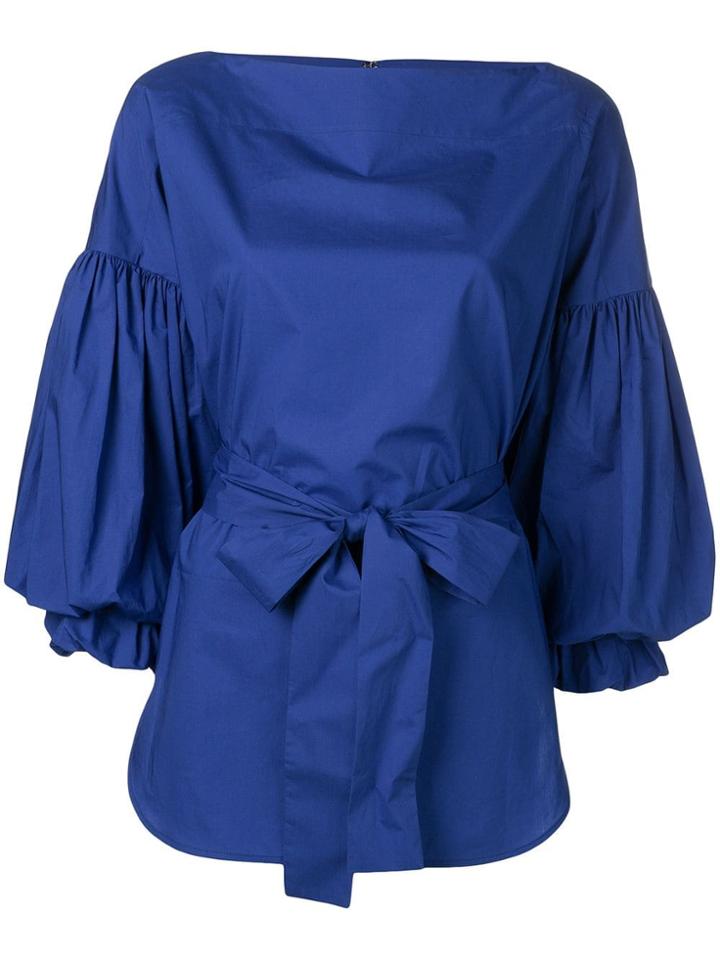 Enföld Balloon Sleeve Top - Blue