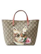 Gucci Kids Children's Gg Supreme Cat Tote - Nude & Neutrals