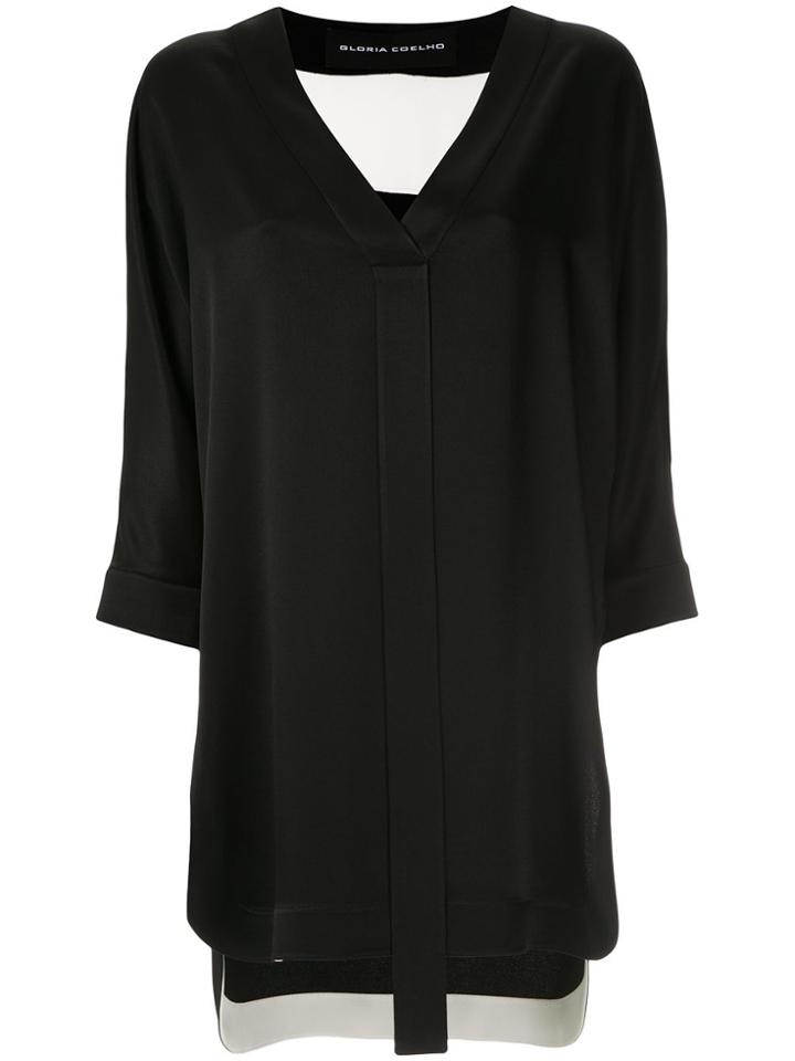 Gloria Coelho Panelled Relaxed Fit Blouse - Multicolour