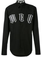 Mcq Alexander Mcqueen - Gothic Appliqué Logo Shirt - Men - Cotton - 48, Black, Cotton