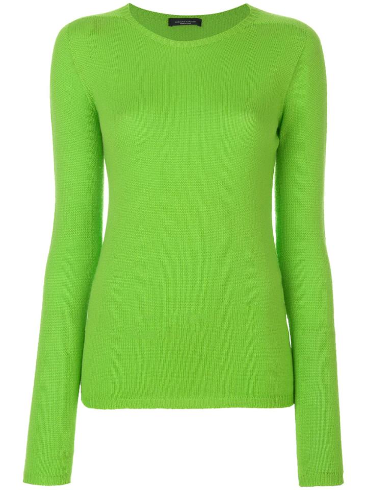 Roberto Collina Crew Neck Knitted Jumper - Green