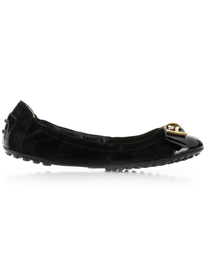 Tod's Double T Ballerina Shoes - Black