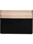 Burberry Two-tone Leather Card Case - Black