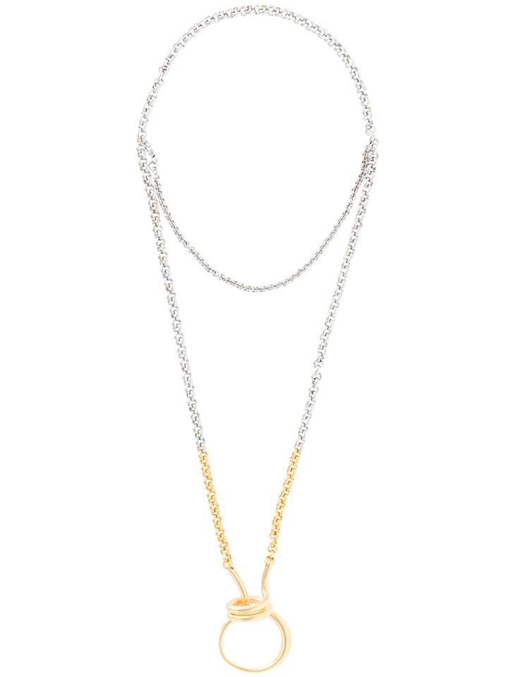 Charlotte Chesnais Round Trip Necklace - Metallic
