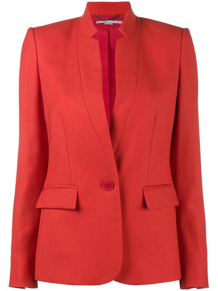 Stella Mccartney Wool Collarless Blazer - Red